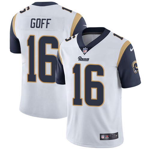Nike Rams #16 Jared Goff White Men's Stitched NFL Vapor Untouchable Limited Jersey - Click Image to Close